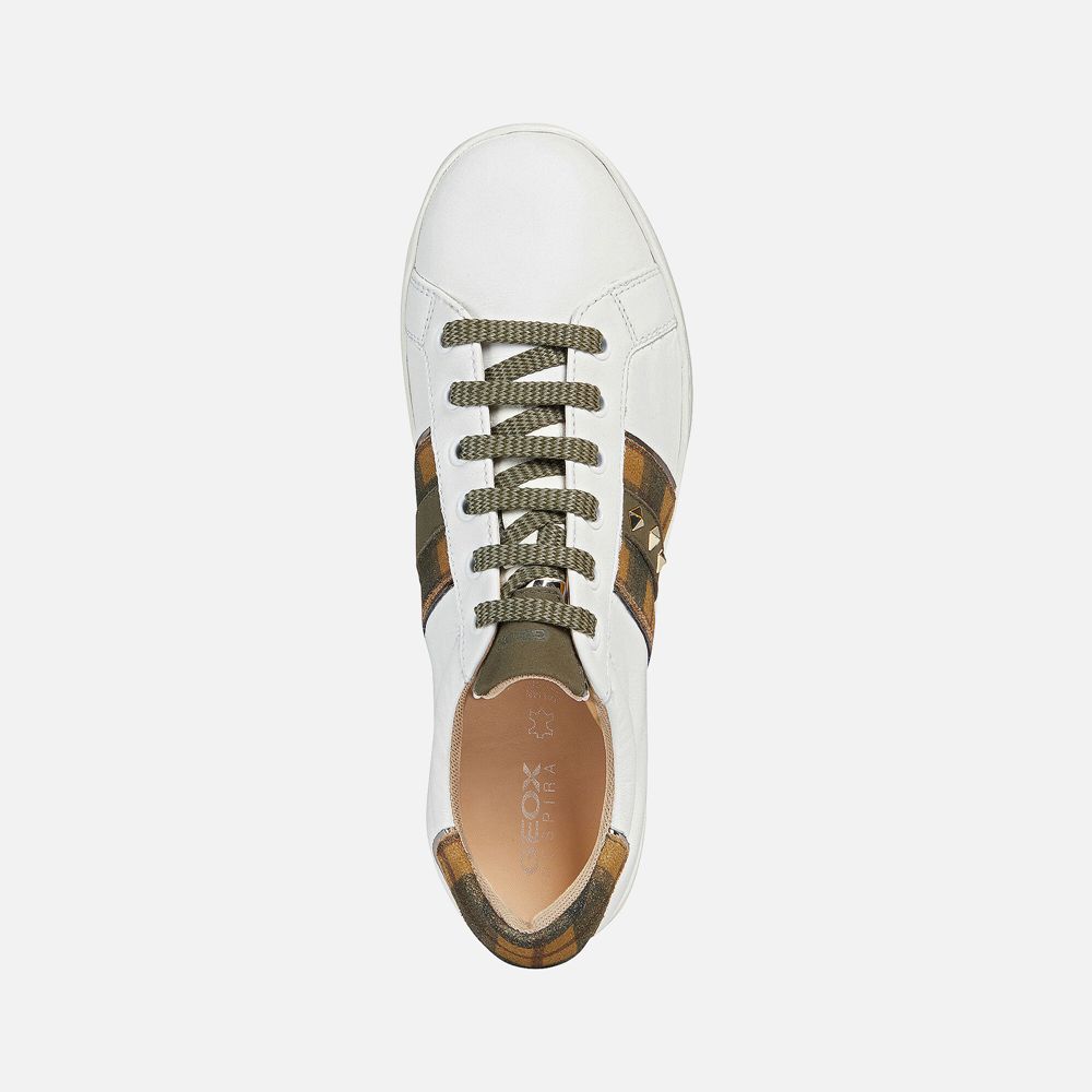 Tenis Geox Senhora Branco/Marrom - Jaysen - BXNZI4856